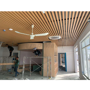 Matériaux de construction métalliques, finition bois, poutre en aluminium <span class=keywords><strong>extrudé</strong></span>, panneaux de faux <span class=keywords><strong>plafond</strong></span> à lamelles - Product Image 1