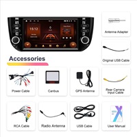 Radio Mobil Android 6.2 inci, Pemutar Multimedia untuk Fiat Punto, Wireless Carplay, Bluetooth, Navigasi GPS, Head Unit Stereo Mobil
