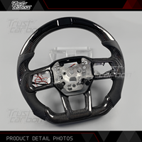Volant en fibre de carbone personnalisé avec poignée en cuir pour Ford Mustang 7ème génération S650 Dark Horse GT GTD Shelby Coupé 2024-2026