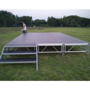 <span class=keywords><strong>DJ</strong></span> Setups Scène d'événement Bande de <span class=keywords><strong>musique</strong></span> extérieure Plate-forme de scène mobile en aluminium avec quatre pieds à hauteur réglable - Product Image 4