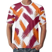 Quantité minimale de commande = 1 pièce. T-shirt à manches courtes pour homme en nylon/cachemire respirant avec logo personnalisé et design graffiti peint