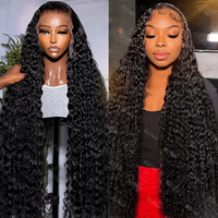 Peluca de Cabello Humano Camboyano con Encaje Transparente HD de 30, 32, 34, 36, 38, 40 Pulgadas, Cutícula Natural Alineada, Peluca Frontal de Encaje Larga y Lisa 13x6