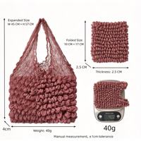 Sac fourre-tout plissé en polyester durable SHIPSHAPE, extensible et réutilisable, idéal pour le shopping, fabrication OEM