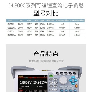 Chargeur électronique programmable DC Rigol DL3031 150V 60A 350W monocanal avec interface USB RS232 pour tests de puissance - Product Image 3