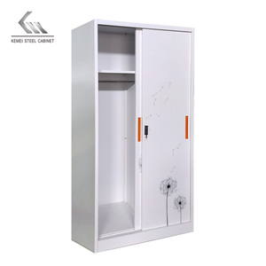 2 Door <strong>Double</strong> Large Storage <strong>Wardrobes</strong> Bedroom Furniture <strong>White</strong> Modern Designs Metal Closet Storage <strong>Wardrobe</strong> - Product Image 6