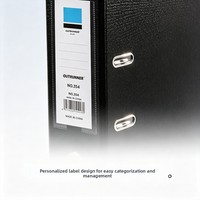 Carpeta de Hojas Sueltas para Oficina, A4, Negra/Azul, Gran Capacidad, Extraíble, de Dos Anillas, Venta al Por Mayor, A293, China