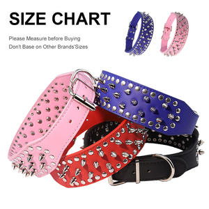 Meistverkauftes Langlebiges Einfaches Solides PU-Nieten-Halsband für Kleine Mittlere Große Hunderassen & Katzen - Product Image 2