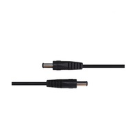 Cable de Extensión DC de 0.35M, Conector Macho a Macho 5.5*2.1, Cable 5.5*2.1 Macho a Macho, Negro, 35cm