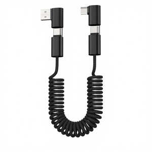 Coude à ressort personnalisé <span class=keywords><strong>1</strong></span>.5 m <span class=keywords><strong>48</strong></span> tissage 4 en <span class=keywords><strong>1</strong></span> charge rapide type-<span class=keywords><strong>c</strong></span> à type-<span class=keywords><strong>c</strong></span> <span class=keywords><strong>c</strong></span>âble de données 3A 60W pour téléphone et ordinateur portable - Product Image 6