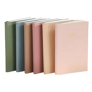 Wholesale Custom Logo A6 <b>Mini</b> <b>Notebook</b> Premium Leather Cover Morandi Colored Thick Paper Portable Notes Book - Product Image 1