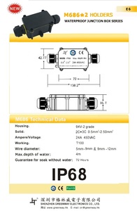Boîte <span class=keywords><strong>de</strong></span> jonction <span class=keywords><strong>de</strong></span> borne extérieure étanche Ip68 avec 2 supports <span class=keywords><strong>de</strong></span> matériel PC pour connexion à 3 voies <span class=keywords><strong>de</strong></span> lumière sous-marine - Product Image 6