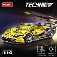 WOMA TOYS C0920 1152 pièces 1:14 Modèle de voiture STEM lumineux à construire en blocs Supercar Voiture de sport RC Voiture technique
