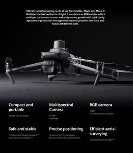 Dron Mavic 3M Versión Global, Dron Mavic 3 Multiespectral M3M con Cámaras RGB RTK para Monitoreo de Cultivos y Mapeo Agrícola - Product Image 2