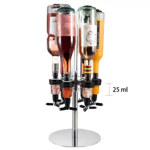 Bar Tools 6 Bottles Drink Beer Liquor Dispenser Bar Rotating Wine Dispenser