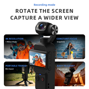 Videocamera d'azione portatile con schermo rotante da 2,0 pollici DJ02, capacità di scatto di 1 milione di pixel per foto e video, batteria da 2000 mAh - Product Image 4
