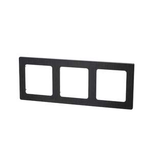 Placca da parete in alluminio nero con 3 chiavi, ideale per installazioni elettriche e decorazione d'interni. - Product Image 1