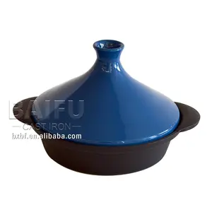 Enameled कच्चा लोहा Tajine खाना पकाने के बर्तन, कच्चा लोहा मोरक्को Tagine, डाली लोहे के बर्तन Tajine खाना पकाने