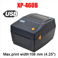 Imprimante thermique d'étiquettes d'expédition et codes-barres Xprinter 460B 420B 152MM/S, USB direct, pour autocollants 4 pouces (100mm), compatible papier 203DPI, vente en gros