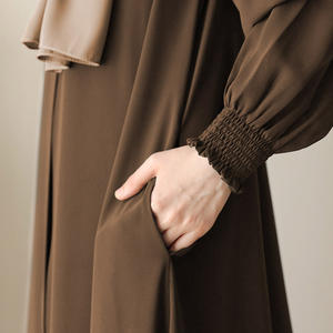 Robe décontractée islamique Aschulman, robe musulmane pour femmes, abaya, Frauen Muslimisches Kleid - Product Image 4