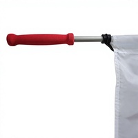 Lot de 2 drapeaux d'arbitre de football en polyester avec support en plastique 33x46cm – Durables, écologiques, pour usage intérieur/extérieur – Vente chaude