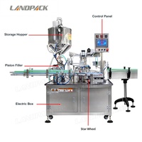 Machine de remplissage et de scellage pour la production de crème de cacahuètes, de fromage à la crème, de sauce chili et de sauce tomate en pot
