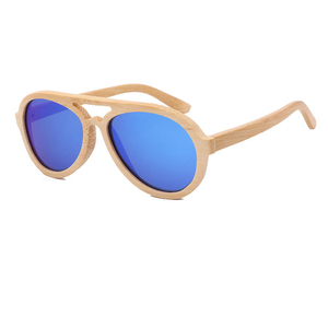Moda classico nuovo design aviazione occhiali da sole uomo donna moda bambù montatura <span class=keywords><strong>lenti</strong></span> polarizzate uv400 occhiali da sole - Product Image 5