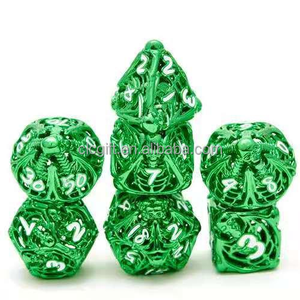 Metalskull SCULPTÉ DND Dice Set Donjons et Dragon Set Creux <span class=keywords><strong>Magic</strong></span> 7 PCS Dice Set pour D & D Table Games Play Cards PRG MTG - Product Image 2