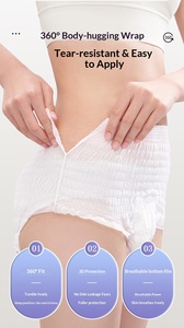 Serviettes hygiéniques de nuit type pantalon, technologie anti-fuites latérales, en coton doux, tailles M-L/XL/<span class=keywords><strong>XXL</strong></span>, lot - Product Image 4