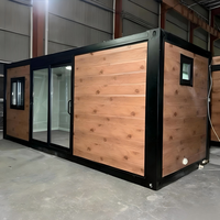 Casa Contenedor Modular Personalizable sin Soldaduras con Acabado de Madera para Habitaciones de B&B y Estudios de Gimnasio