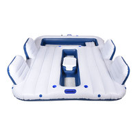 Île flottante gonflable avec dossier, taille personnalisée, flotteur de piscine, petite île flottante en PVC, capacité 100-500 kg, 3 personnes