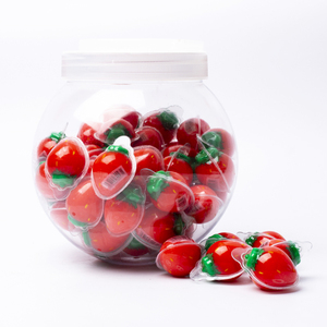 ที่ดีที่สุดขายขนมนุ่มขนม OEM ผู้ผลิตขนมขายส่งที่กำหนดเองสดแยม<span class=keywords><strong>สต</strong></span>รอเบอร์รี่ที่เต็มไปด้วยลูกอมเหนียว - Product Image 2