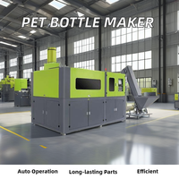 Machine de soufflage de bouteilles PET automatique à 6 cavités, 500 ml, 2 L, avec pompe à roulement rotatif, machines de soufflage par étirage PET
