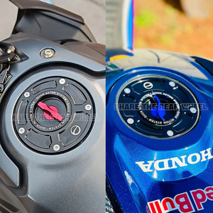 DTRAD สำหรับ <span class=keywords><strong>CBR</strong></span> 650R/650F/<span class=keywords><strong>500F</strong></span>/500R/150R/250R/VFR800X ฝาถังน้ำมันเชื้อเพลิงแบบไม่ใช้กุญแจพร้อมสกรูอลูมิเนียมซีเอ็นซี ควิก รีลีส - Product Image 2