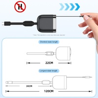 Cable Retráctil de Nailon Trenzado de 240W, Extensible, para Transmisión de Datos y Carga Súper Rápida, con Soporte para Coche