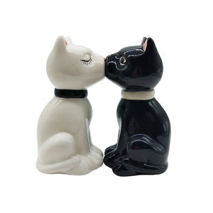 Ensemble avec shaker de sel et de poivre en céramique, chats mignons décoratifs personnalisés, vente en gros, livraison gratuite - Product Image 2