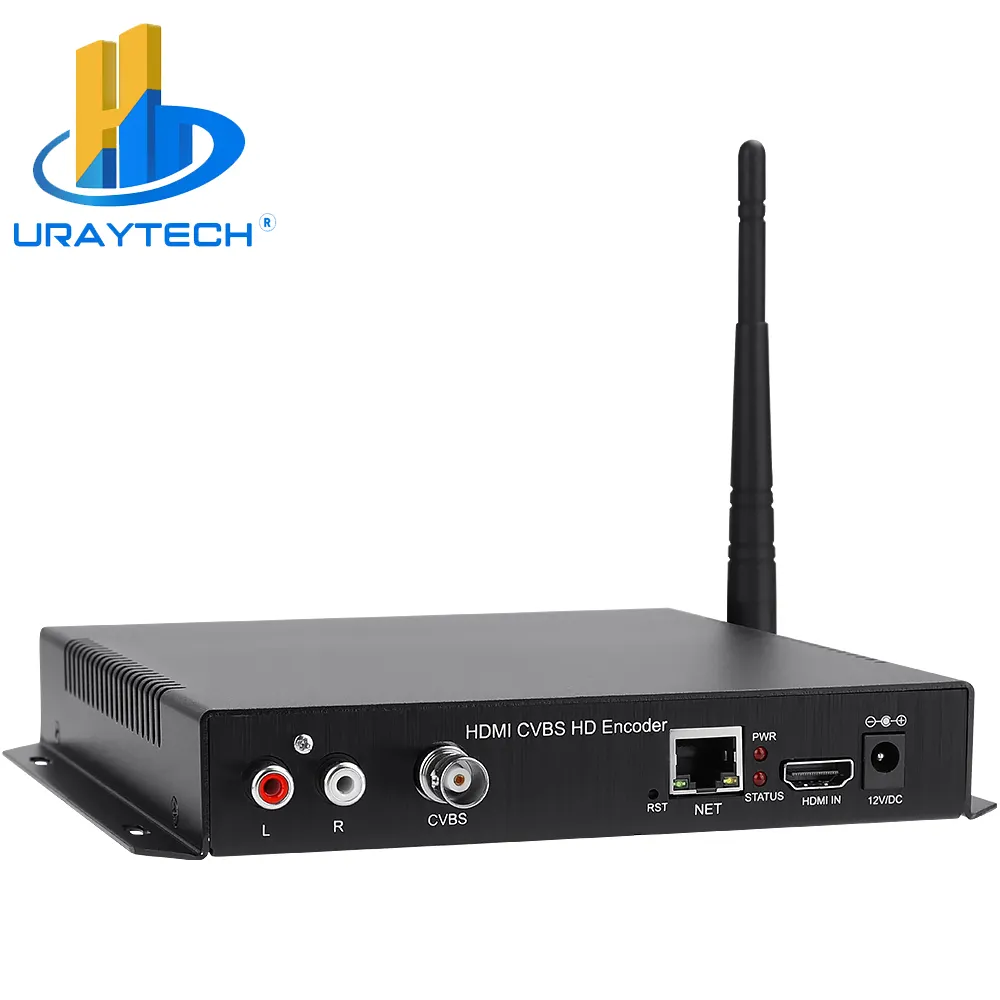 URay เครื่องเข้ารหัสเสียง HDMI + Cvbs/av/rca/bnc,เครื่องเข้ารหัสวิดีโอ SD WIFI H.264อุปกรณ์เข้ารหัส RTSP UDP สำหรับ IPTV Live Streaming
