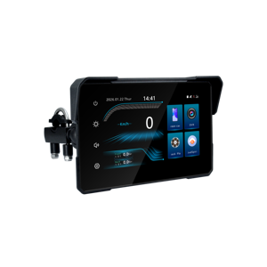 จอแสดงผลความสว่างสูงแบบพกพาขนาด 6 นิ้ว IP67 DVR รองรับ Wireless CarPlay 4G ระบบนำทางสำหรับมอเตอร์ไซค์ Android Auto แบบยูนิเวอร์แซล - Product Image 1