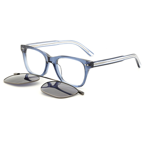 Marco cuadrado <span class=keywords><strong>Clip</strong></span> magnético en <span class=keywords><strong>gafas</strong></span> <span class=keywords><strong>graduadas</strong></span> Marco de acetato y <span class=keywords><strong>clip</strong></span> de metal Imanes de alta resistencia - Product Image 1