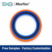 Joint de piston KDAS résistant aux hautes pressions et aux hautes températures PU PTFE FKM NBR |   Cylindres hydrauliques à double effet 35MPa pour machine