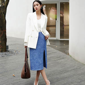 Factory Wholesale Women's Sweet Style <b>Office</b> Lady Pencil <b>Skirt</b> Natural Waistline Sexy Bodycon Design Knit <b>Skirt</b> - Product Image 6