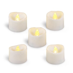 Lot de 12 bougies chauffe-plat à LED votives télécommandées électriques à piles fausses bougies chauffe-plat sans flamme pour la décoration intérieure - Product Image 1