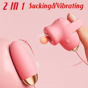 Mini vibromasseur 2 <span class=keywords><strong>en</strong></span> 1, modes de vibration et d'aspiration, 10 réglages, silicone souple, rechargeable par USB, masseur personnel silencieux pour couples - Product Image 5