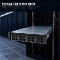 Serveur 2U 2158H V8 AMD EPYC 9005 192 cœurs, socket unique, DDR5 6400MT, PCIe Gen5 NVMe, GPU pour inférence IA