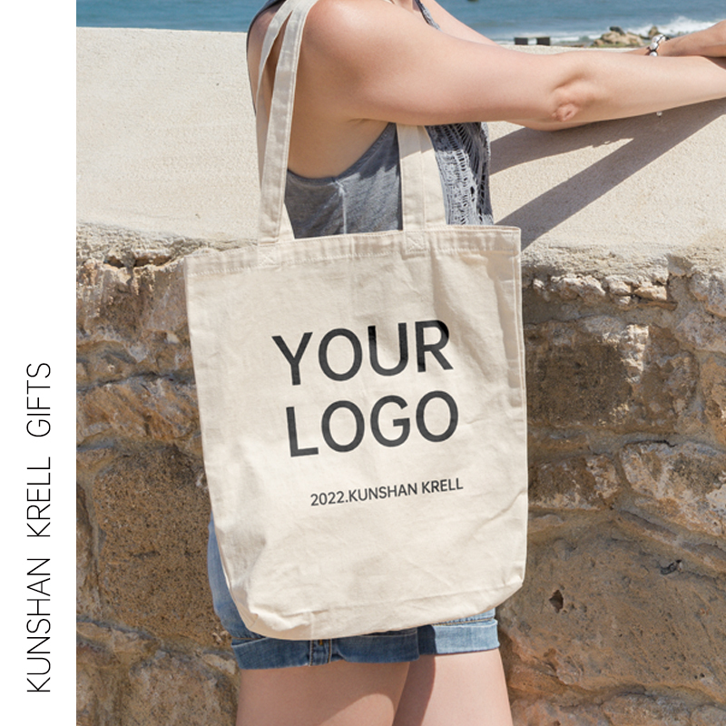 Personalized Logo Canvas Fabric Tote Bag - Reusable & Eco-friendly