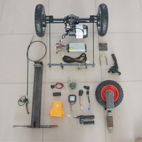 Kit de modification pour chariot électrique autoporté 70 cm, essieu arrière, moteur brushless 800 W, frein mécanique, assemblage, tricycle 8-10 km/h