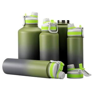 กระติกน้ำเก็บความเย็นสุญญากาศ สแตนเลส ขนาด 32 ออนซ์ ป้องกันการรั่วซึม พร้อมหูหิ้วเชือกพาราคอร์ด และฝาปิดแบบหลอดดูดน้ำ - Product Image 5