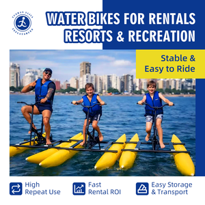 Bicicletta Acquatica a Pedali Galleggiante per Noleggio Sport Acquatici - Bici d'Acqua in PVC Resistente per Resort, Parchi e Marinas - Product Image 2