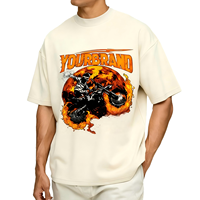 T-shirt décontracté blanc à col rond, streetwear, 100% coton, t-shirt personnalisé avec logo de marque, t-shirt en coton lourd pour hommes