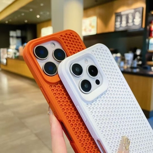 Funda de teléfono móvil con diseño de rejilla de disipación de calor celular para <span class=keywords><strong>Samsung</strong></span> <span class=keywords><strong>S</strong></span> 24 25 Plus, funda a prueba de golpes para Iphone 16 Pro Max 15 Plus - Product Image 4