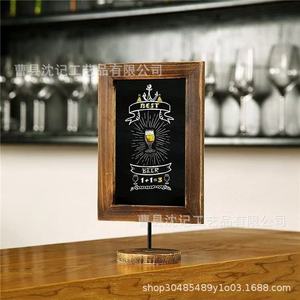 Pizarra con Marco de Madera de 42x38 cm, de una Sola Cara, para Uso Doméstico, Tablero de Notas - Product Image 1